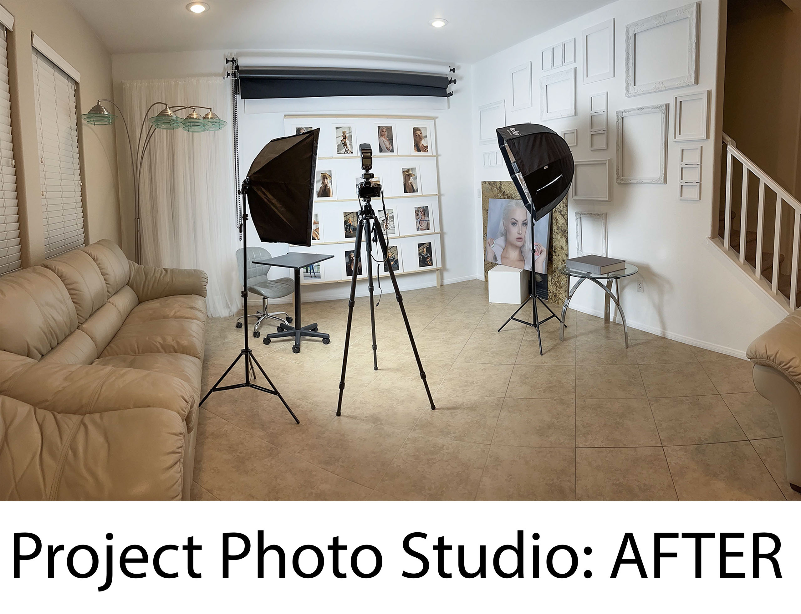Completed home photo studio project by Odin Handyman Services