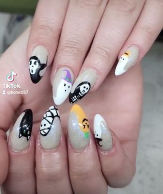Halloween nail art photographed at Your Nail Salon